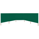 Vidaxl windscherm 5-panelen 600x120 cm stof groen