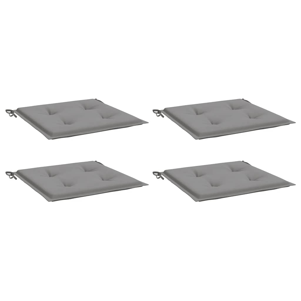 Vidaxl tuinstoelkussens 4 st 40x40x4 cm oxford stof grijs