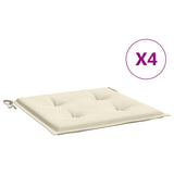 Vidaxl tuinstoelkussens 4 st 40x40x4 cm oxford stof crèmekleurig