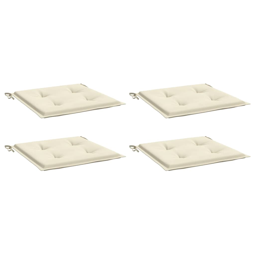 Vidaxl tuinstoelkussens 4 st 40x40x4 cm oxford stof crèmekleurig