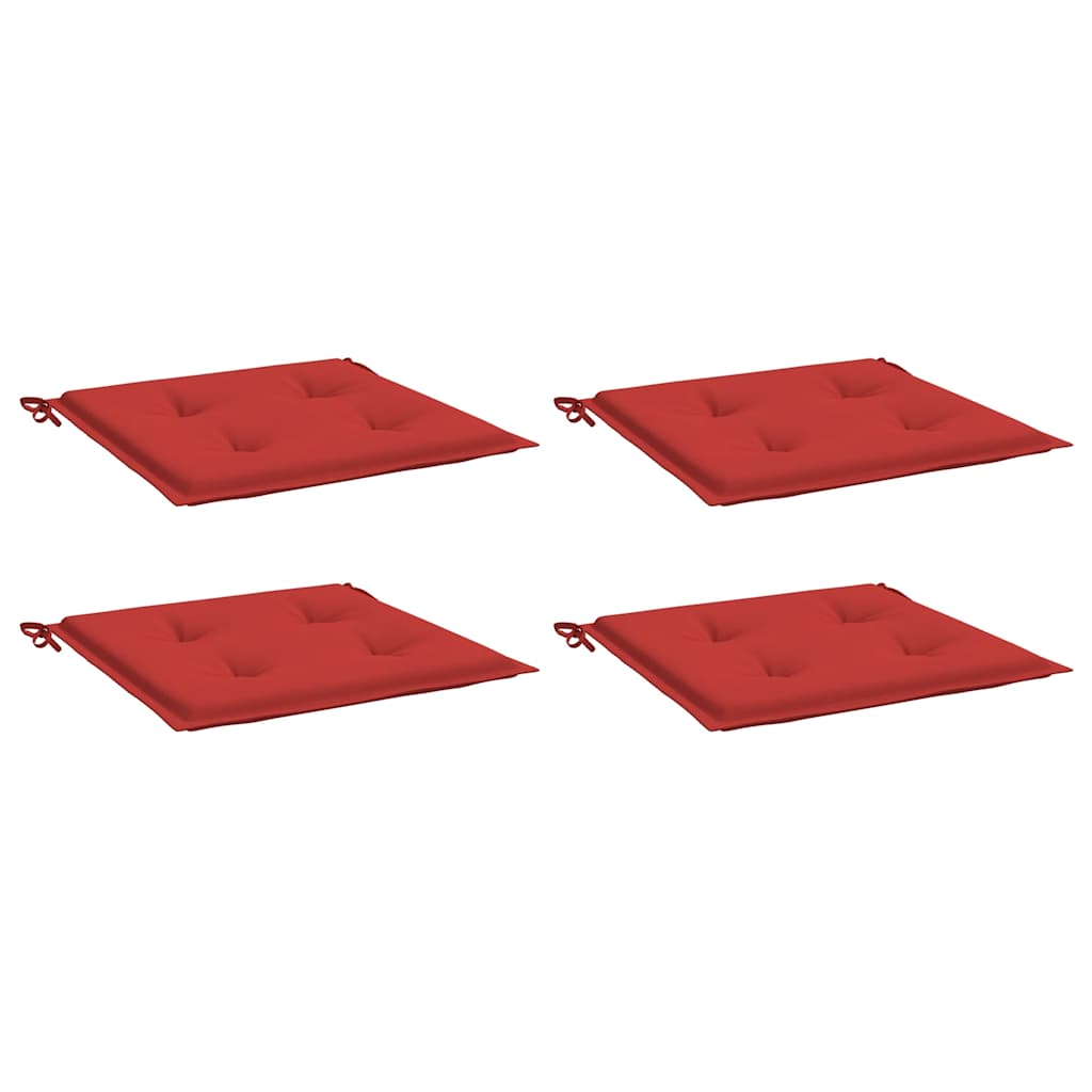 Vidaxl tuinstoelkussens 4 st 40x40x4 cm oxford stof rood