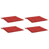 Vidaxl tuinstoelkussens 4 st 40x40x4 cm oxford stof rood