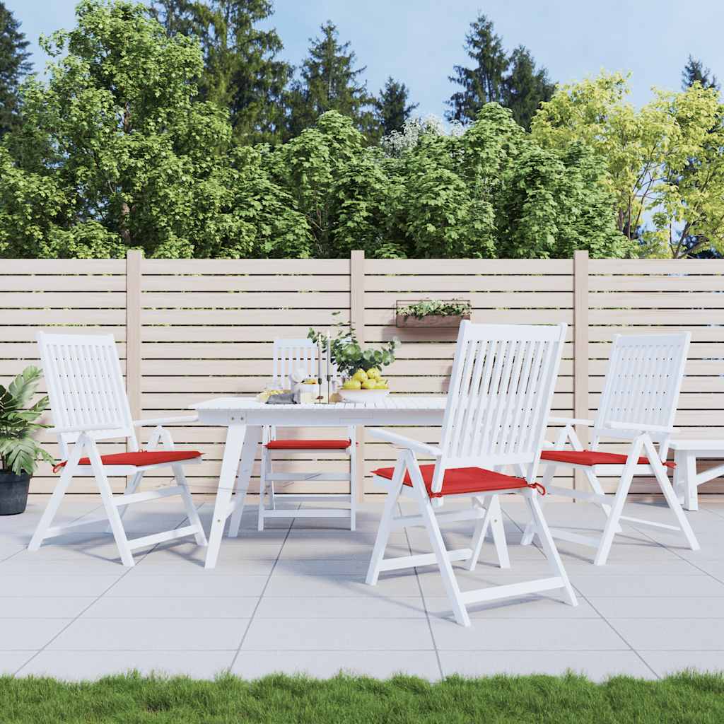 Vidaxl tuinstoelkussens 4 st 40x40x4 cm oxford stof rood