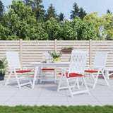 Vidaxl tuinstoelkussens 4 st 40x40x4 cm oxford stof rood