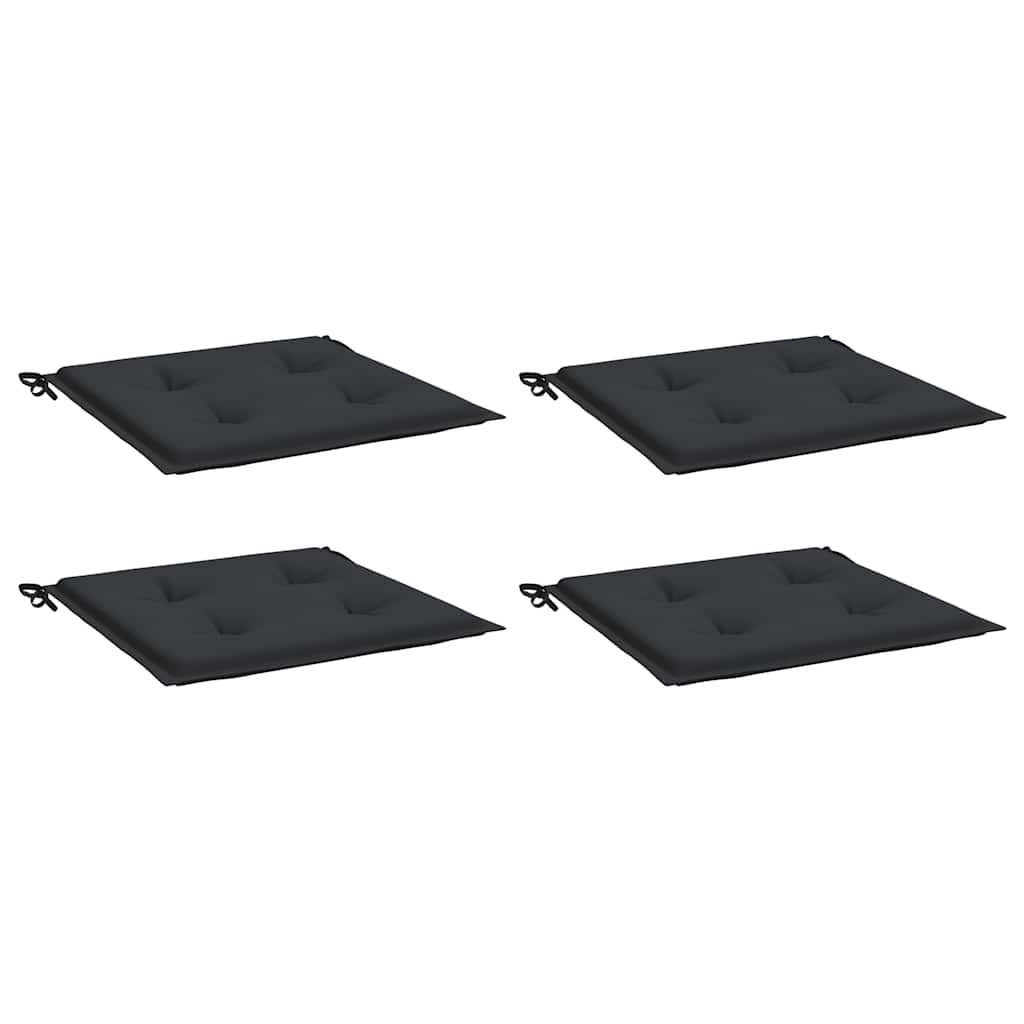 Vidaxl tuinstoelkussens 4 st 40x40x4 cm oxford stof zwart