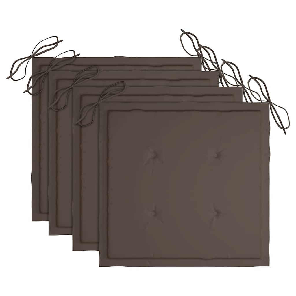 Vidaxl tuinstoelkussens 4 st 40x40x4 cm oxford stof taupe