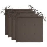Vidaxl tuinstoelkussens 4 st 40x40x4 cm oxford stof taupe