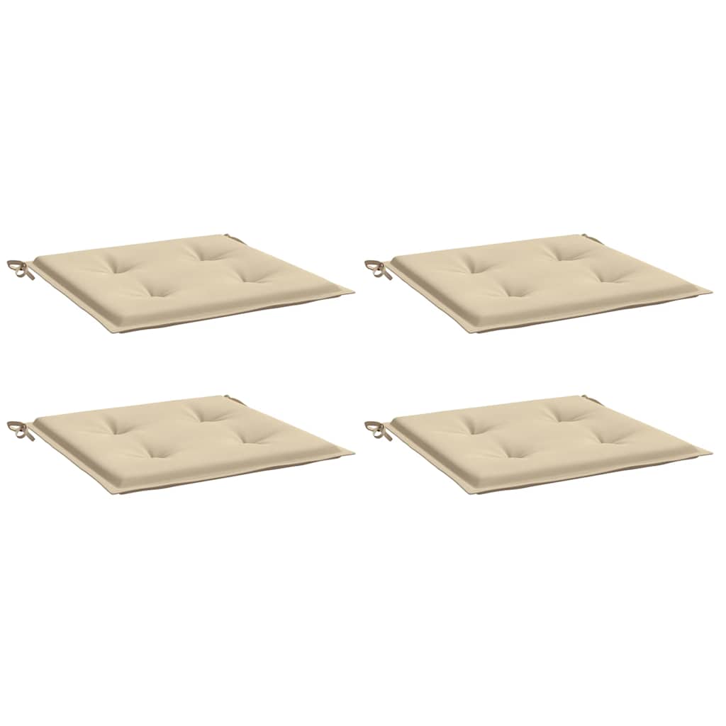 Vidaxl tuinstoelkussens 4 st 40x40x4 cm oxford stof beige