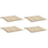 Vidaxl tuinstoelkussens 4 st 40x40x4 cm oxford stof beige