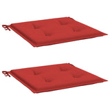 Vidaxl tuinstoelkussens 2 st 50x50x4 cm stof rood