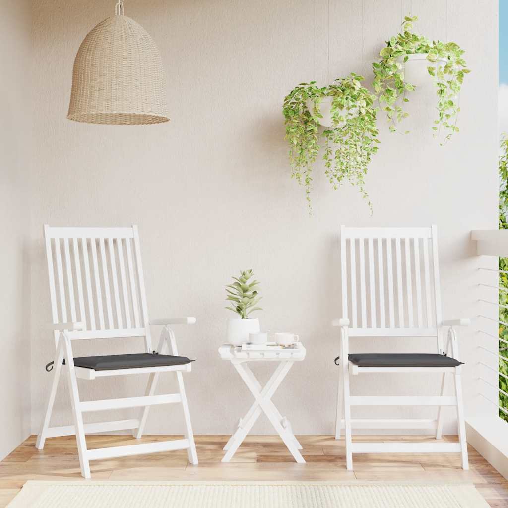 Vidaxl tuinstoelkussens 2 st 50x50x4 cm oxford stof antracietkleurig