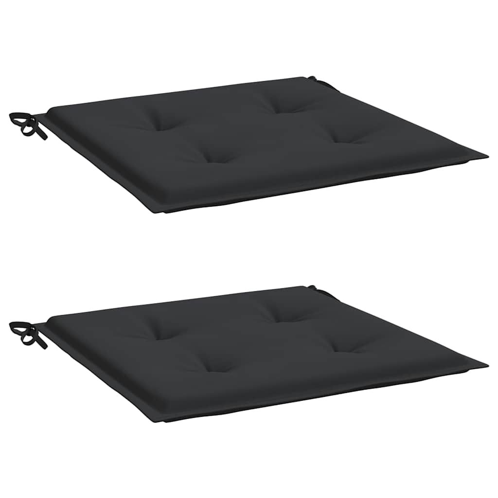 Vidaxl tuinstoelkussens 2 st 50x50x4 cm oxford stof zwart