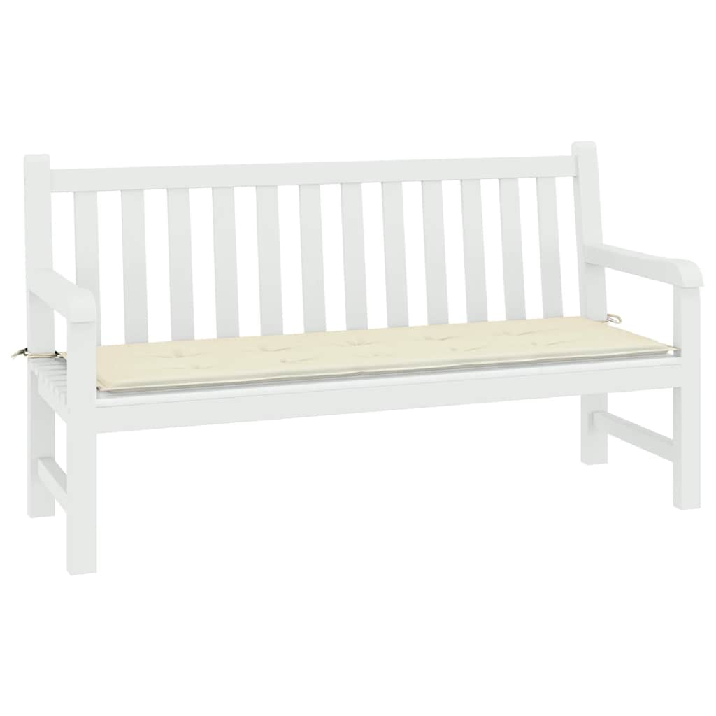 Vidaxl tuinbankkussen 200x50x4 cm oxford stof crèmekleurig