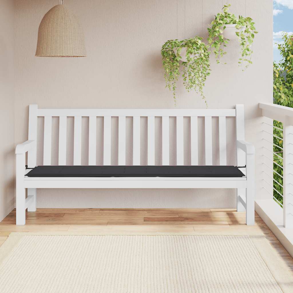 Vidaxl tuinbankkussen 200x50x4 cm oxford stof zwart