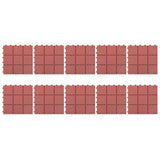 Vidaxl terrastegels 10 st 30,5x30,5 cm kunststof rood