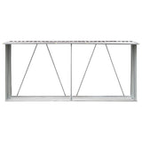 Vidaxl haardhoutschuur 330x84x152 cm gegalvaniseerd staal bruin