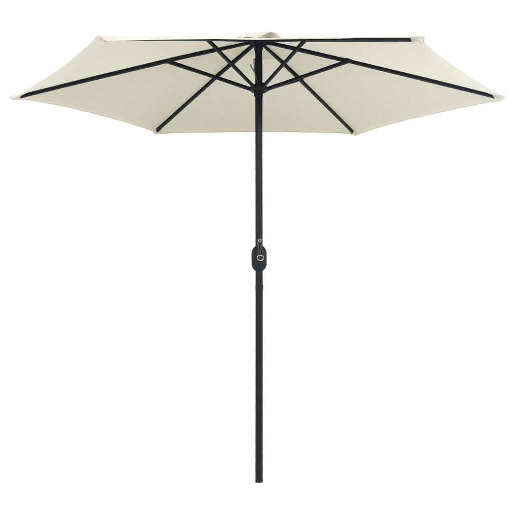 Vidaxl parasol met aluminium paal 270x246 cm zandwit