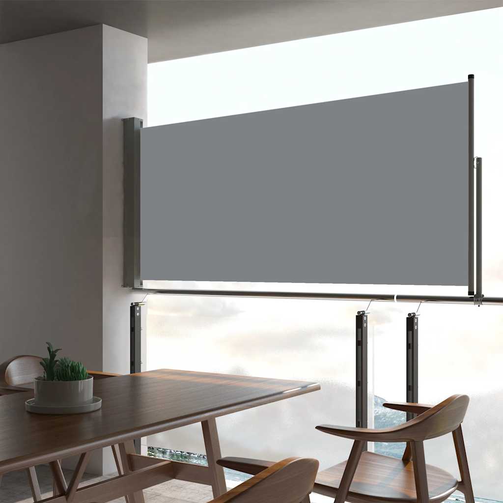 Vidaxl tuinscherm uittrekbaar 60x300 cm grijs