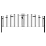 Vidaxl hekpoort dubbele deur met speren bovenkant 400x175 cm