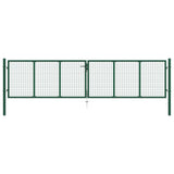 VidaXL Gaaspoort 390x75 cm staal groen