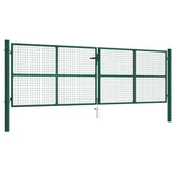 VidaXL Gaaspoort 390x125 cm staal groen