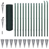 VidaXL Hek 25x1,7m staal groen