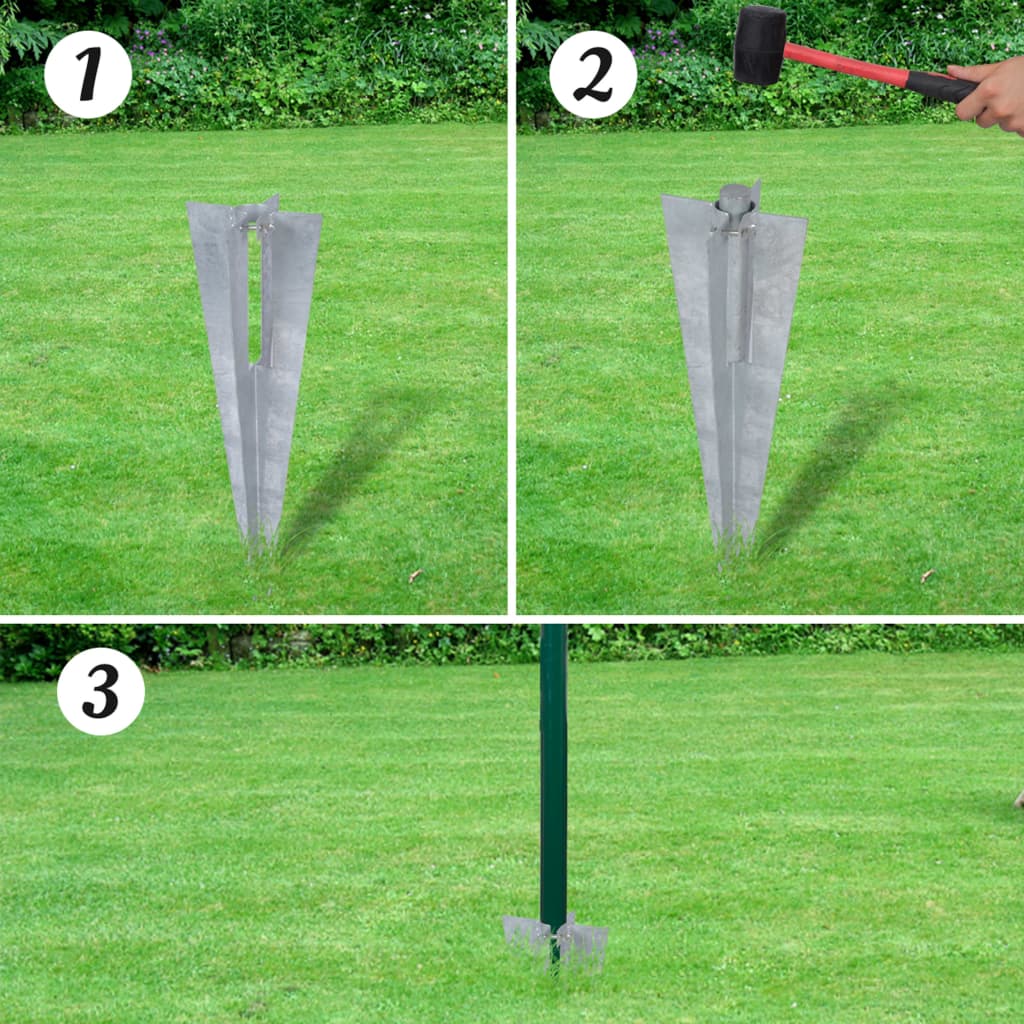 VidaXL Hek 25x1,7m staal groen