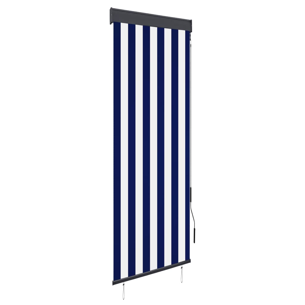 Vidaxl rolgordijn voor buiten 60x250 cm blauw en wit