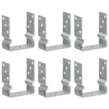 Vidaxl grondankers 6 st 12x6x15 cm gegalvaniseerd staal zilverkleurig