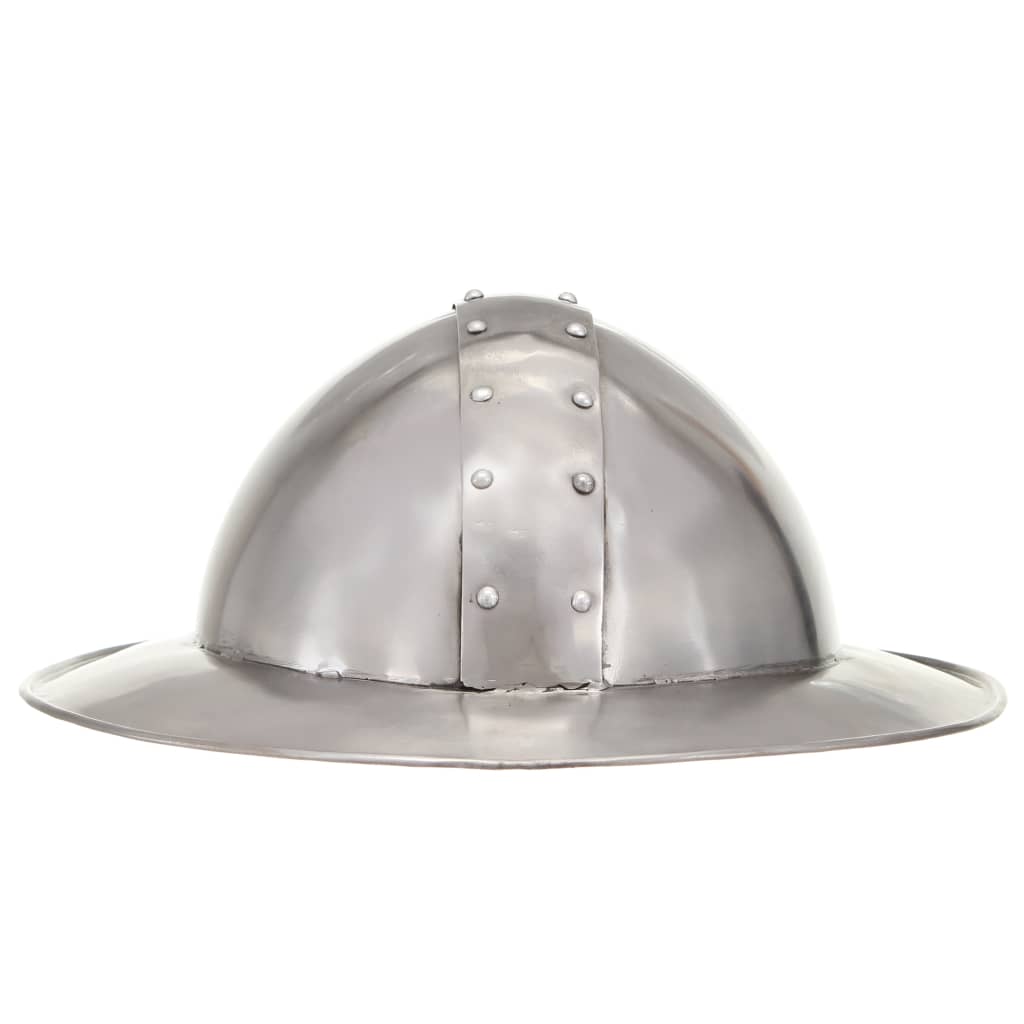 Vidaxl ridderhelm middeleeuws replica larp staal zilverkleurig