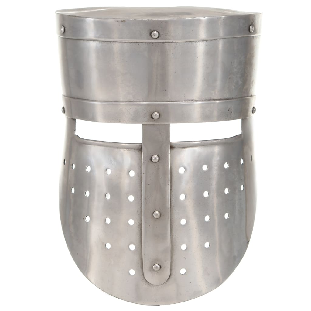 Vidaxl ridderhelm middeleeuws replica larp staal zilverkleurig
