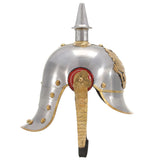 Vidaxl pickelhaube germaans replica larp staal zilverkleurig
