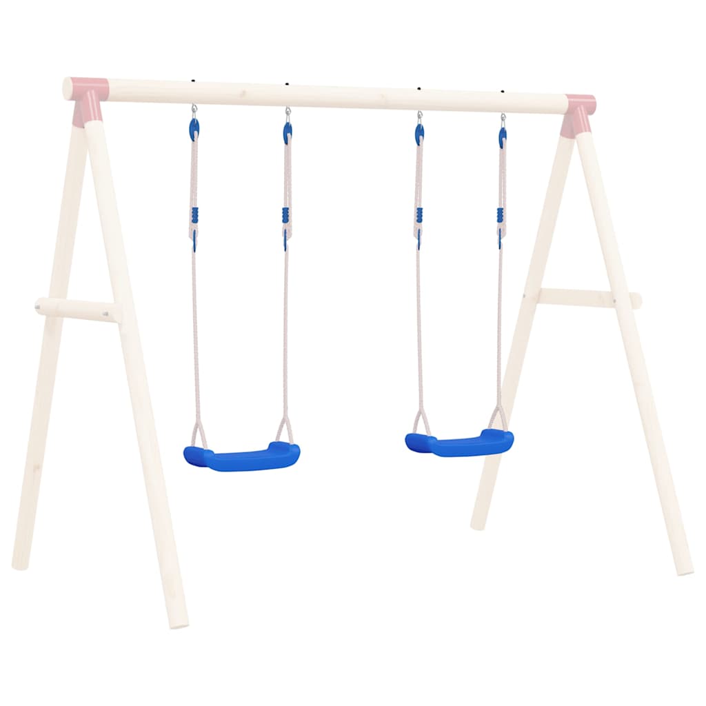 Vidaxl schommelzitjes 2 st met touwen 37x15 cm polyetheen blauw