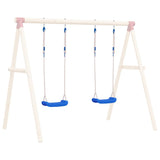 Vidaxl schommelzitjes 2 st met touwen 37x15 cm polyetheen blauw
