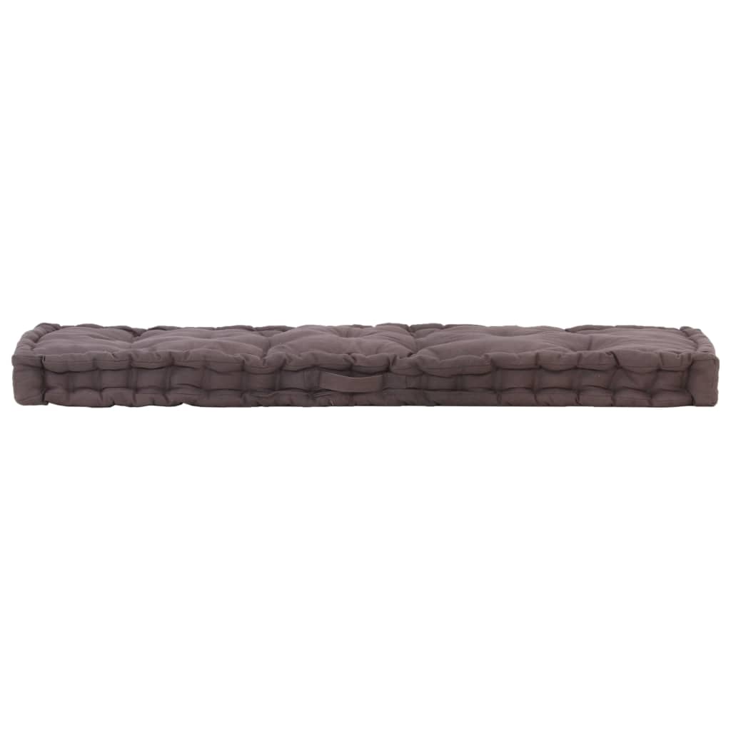 Vidaxl palletvloerkussen 120x40x7 cm katoen antraciet