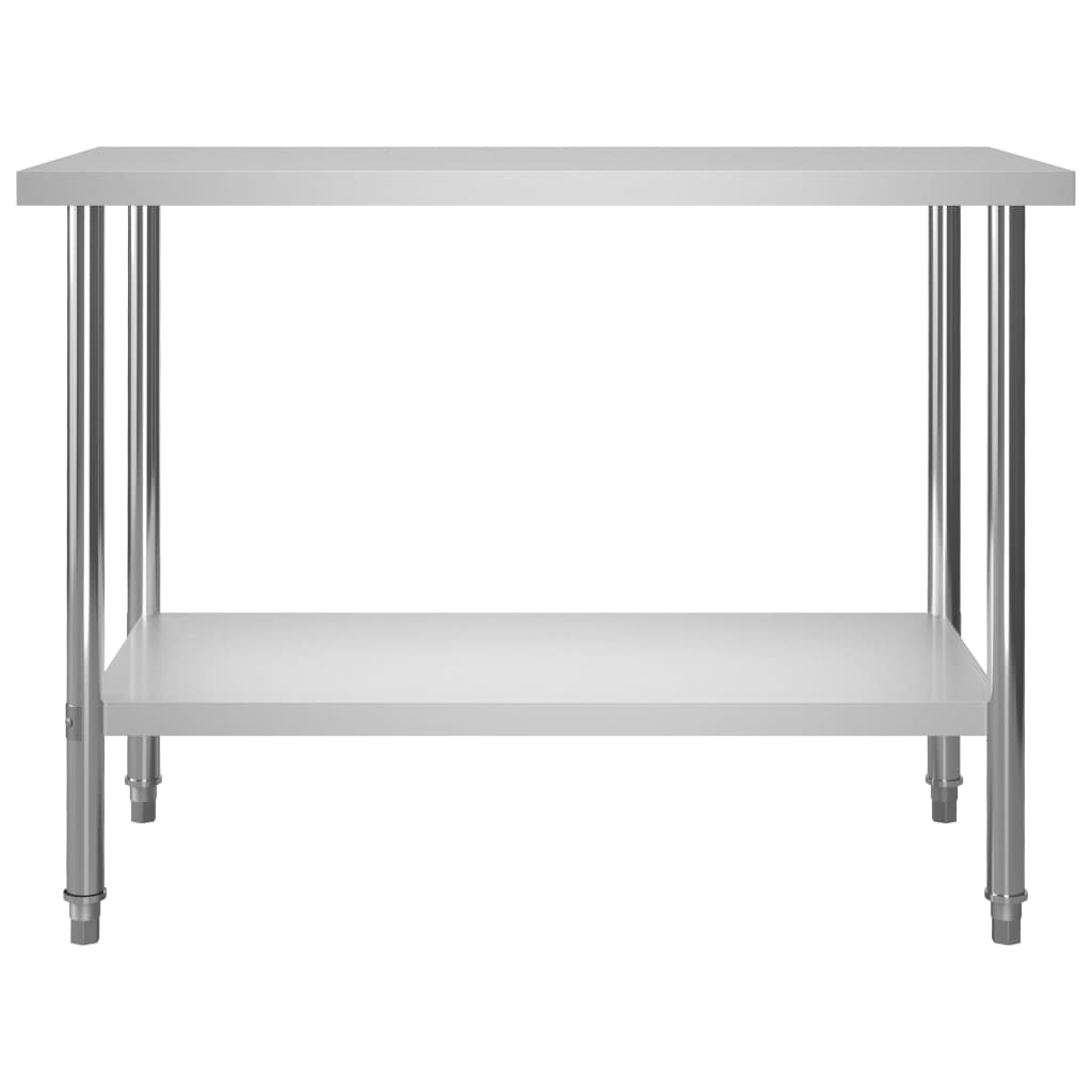 Vidaxl keukenwerktafel 120x60x85 cm roestvrij staal