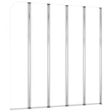 Vidaxl badwand 120x140 cm gehard glas transparant