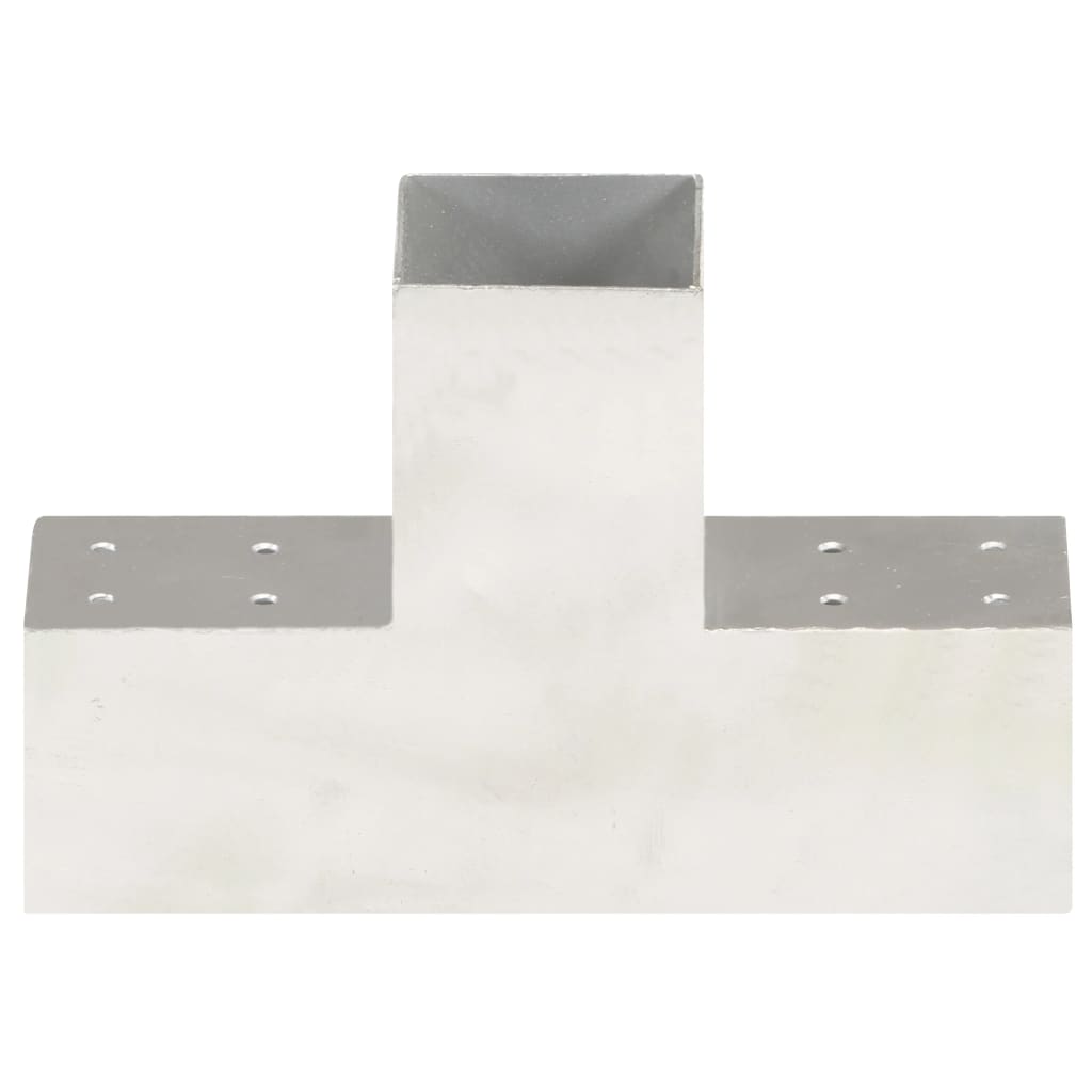 Vidaxl paalverbinding t-vorm 81x81 mm gegalvaniseerd metaal