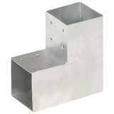 Vidaxl paalverbindingen 4 st l-vorm 101x101 mm gegalvaniseerd metaal