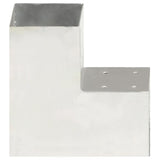 Vidaxl paalverbindingen 4 st l-vorm 101x101 mm gegalvaniseerd metaal