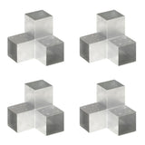 Vidaxl paalverbindingen 4 st y-vorm 101x101 mm gegalvaniseerd metaal