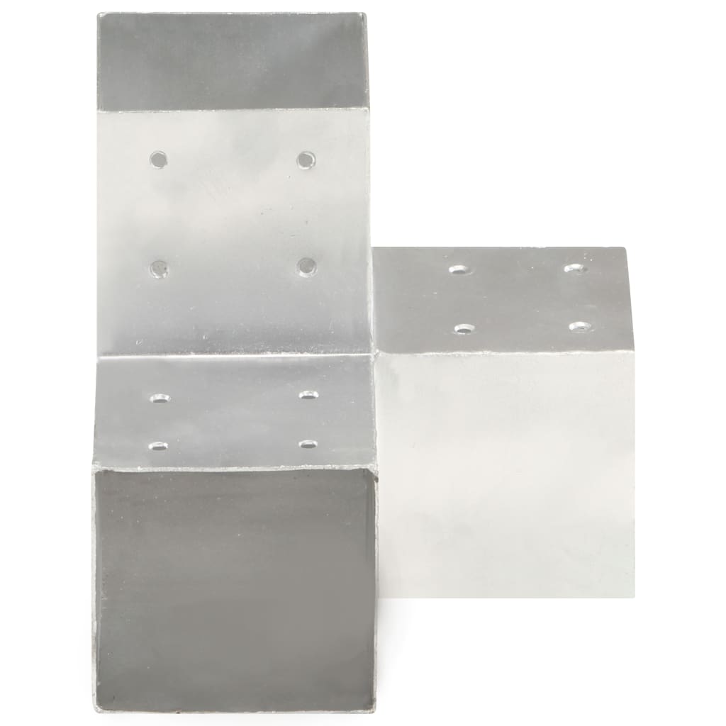Vidaxl paalverbindingen 4 st y-vorm 101x101 mm gegalvaniseerd metaal