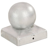Vidaxl paalkappen 6 st bol 71x71 mm gegalvaniseerd metaal
