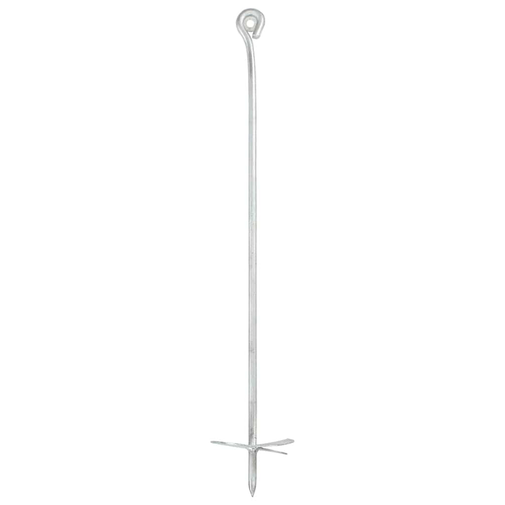Vidaxl grondankers 4 st 10x60 cm gegalvaniseerd metaal