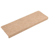 Vidaxl trapmatten zelfklevend 15 stuks 65x21x4 cm crème met rechthoekige rand