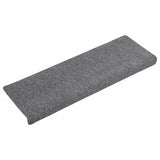 Vidaxl trapmatten zelfklevend 15 stuks 65x21x4 cm lichtgrijs met rechthoekige rand