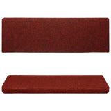 Vidaxl trapmatten 15 st 65x21x4 cm naaldvilt rood
