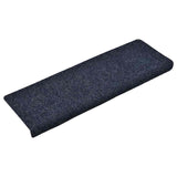 Vidaxl trapmatten zelfklevend 15 stuks 65x21x4 cm blauw rechthoekige rand