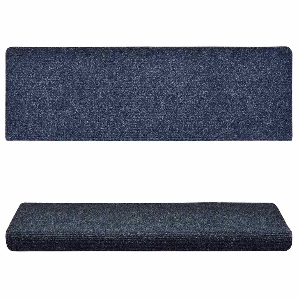 Vidaxl trapmatten 15 st 65x21x4 cm naaldvilt blauw