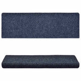 Vidaxl trapmatten zelfklevend 15 stuks 65x21x4 cm blauw rechthoekige rand
